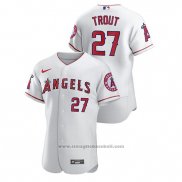 Maglia Baseball Uomo Los Angeles Angels Mike Trout Autentico Bianco