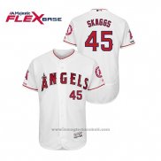 Maglia Baseball Uomo Los Angeles Angels Tyler Skaggs 150 Anniversario Flex Base Bianco