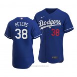 Maglia Baseball Uomo Los Angeles Dodgers Dj Peters Autentico Alternato Blu