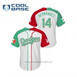 Maglia Baseball Uomo Los Angeles Dodgers Enrique Hernandez Mexican Heritage Night Cool Base Bianco