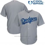 Maglia Baseball Uomo Los Angeles Dodgers Grigio Cool Base