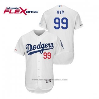 Maglia Baseball Uomo Los Angeles Dodgers Hyun Jin Ryu Flex Base Bianco