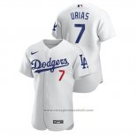 Maglia Baseball Uomo Los Angeles Dodgers Julio Urias Autentico Bianco