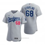Maglia Baseball Uomo Los Angeles Dodgers Ross Stripling Autentico 2020 Alternato Grigio