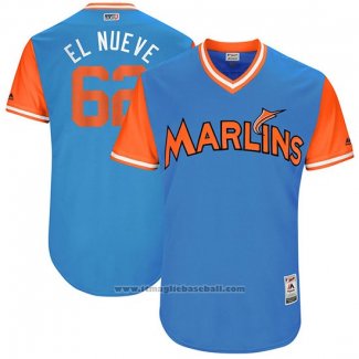 Maglia Baseball Uomo Miami Marlins 2017 Little League World Series Jose Urena Blu