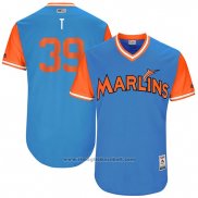 Maglia Baseball Uomo Miami Marlins 2017 Little League World Series Jt Riddle Blu