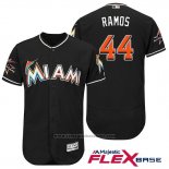 Maglia Baseball Uomo Miami Marlins 44 A.j. Ramos Nero 2017 Flex Base