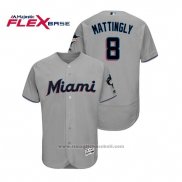 Maglia Baseball Uomo Miami Marlins Don Mattingly Flex Base Autentico Collection Road 2019 Grigio
