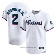Maglia Baseball Uomo Miami Marlins Jazz Chisholm JR. Primera Replica Bianco