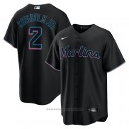 Maglia Baseball Uomo Miami Marlins Jazz Chisholm JR. Primera Replica Bianco