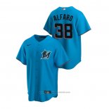 Maglia Baseball Uomo Miami Marlins Jorge Alfaro Replica Alternato Blu