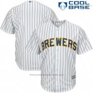 Maglia Baseball Uomo Milwaukee Brewers Bianco Cool Base Big Tall