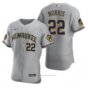 Maglia Baseball Uomo Milwaukee Brewers Daniel Norris Autentico Road Grigio