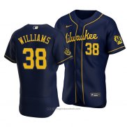 Maglia Baseball Uomo Milwaukee Brewers Devin Williams Autentico Alternato Blu