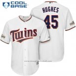 Maglia Baseball Uomo Minnesota Twins 2017 Postseason Phil Hughes Bianco Cool Base