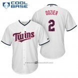 Maglia Baseball Uomo Minnesota Twins 2017 Stelle e Strisce Brian Dozier Bianco Cool Base