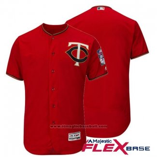 Maglia Baseball Uomo Minnesota Twins Flex Base Scarlet Autentico Collection