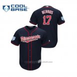 Maglia Baseball Uomo Minnesota Twins Jose Berrios 2019 Allenamento Primaverile Cool Base Blu