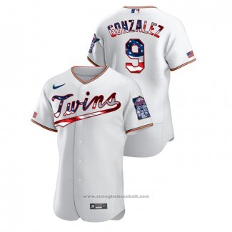 Maglia Baseball Uomo Minnesota Twins Marwin Gonzalez 2020 Stars & Stripes 4th of July Bianco