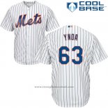 Maglia Baseball Uomo New York Mets 63 Gabriel Ynoa Bianco Cool Base