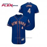 Maglia Baseball Uomo New York Mets Jed Lowrie 150 Anniversario Autentico Flex Base Blu