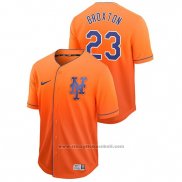 Maglia Baseball Uomo New York Mets Keon Broxton Fade Autentico Arancione