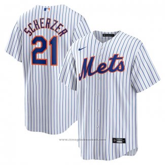 Maglia Baseball Uomo New York Mets Max Scherzer Home Replica Bianco