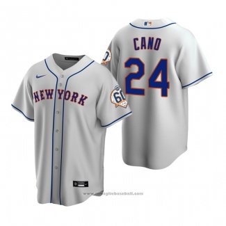 Maglia Baseball Uomo New York Mets Robinson Cano Replica Grigio