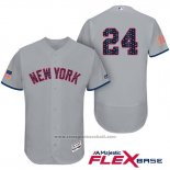 Maglia Baseball Uomo New York Yankees 2017 Stelle e Strisce Gary Sanchez Grigio Flex Base