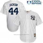Maglia Baseball Uomo New York Yankees 44 Reggie Jackson Bianco Home Cooperstown Collection Giocatore Cool Base