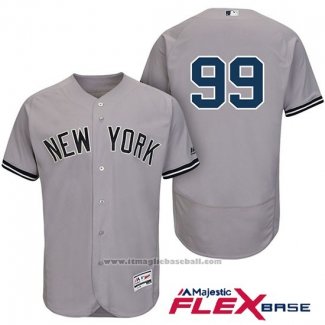 Maglia Baseball Uomo New York Yankees Aaron Judge Grigio Flex Base