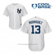 Maglia Baseball Uomo New York Yankees Alex Rodriguez 13 Bianco Home Cool Base