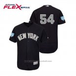 Maglia Baseball Uomo New York Yankees Aroldis Chapman Flex Base Allenamento Primaverile Alternato 2019 Blu