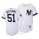 Maglia Baseball Uomo New York Yankees Bernie Williams Cooperstown Collection Autentico Home Bianco