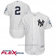 Maglia Baseball Uomo New York Yankees Derek Jeter Bianco Home Retirement Flex Base
