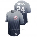 Maglia Baseball Uomo New York Yankees Gary Sanchez Fade Autentico Blu