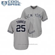 Maglia Baseball Uomo New York Yankees Gleyber Torres Cool Base Grigio