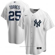 Maglia Baseball Uomo New York Yankees Gleyber Torres Primera Replica Bianco