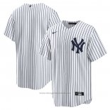 Maglia Baseball Uomo New York Yankees Home Blank Replica Bianco