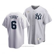 Maglia Baseball Uomo New York Yankees Joe Torre Cooperstown Collection Primera Bianco