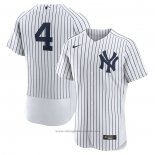 Maglia Baseball Uomo New York Yankees Lou Gehrig Home Autentico Retired Bianco