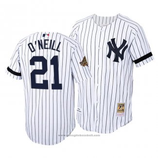 Maglia Baseball Uomo New York Yankees Paul O'neill Cooperstown Collection Autentico Home Bianco