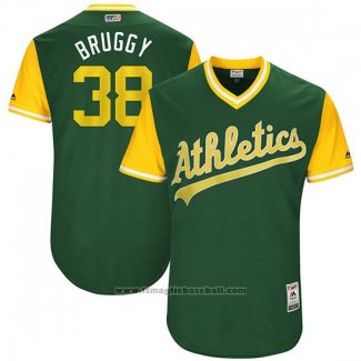 Maglia Baseball Uomo Oakland Athletics 2017 Little League World Series Jaycob Brugman Verde