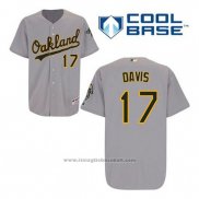 Maglia Baseball Uomo Oakland Athletics Ike Davis 17 Grigio Cool Base