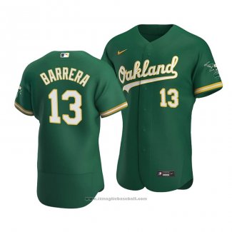 Maglia Baseball Uomo Oakland Athletics Luis Barrera Kelly Autentico Alternato Verde