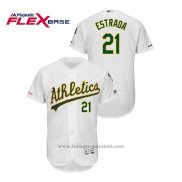 Maglia Baseball Uomo Oakland Athletics Marco Estrada 150 Anniversario Autentico Flex Base Bianco