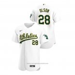 Maglia Baseball Uomo Oakland Athletics Matt Olson Autentico 2020 Primera Bianco