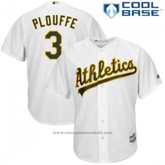 Maglia Baseball Uomo Oakland Athletics Trevor Plouffe Bianco Cool Base