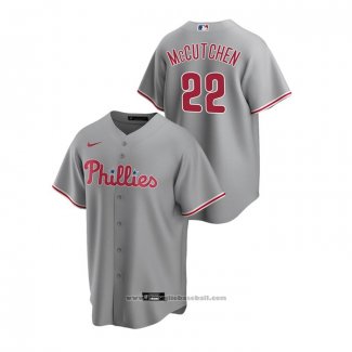 Maglia Baseball Uomo Philadelphia Phillies Andrew Mccutchen Replica Road Grigio