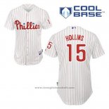 Maglia Baseball Uomo Philadelphia Phillies Dave Hollins 15 Bianco Home Cool Base